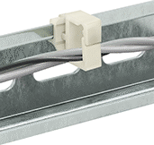 Image of ProductInUse. Front orientation. Cable Holders. Cable Holders for DIN Rails.