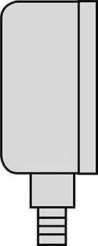 Image of Attribute. Bottom Connection. Front orientation. Vacuum Gauge with Steel Case, Dual Scale, 2-1/2" Dial, 1/4 NPT Male Bottom Connection.
