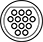 Image of Specification. Front orientation. 12 Poles. Push-In Miniaturized Micro 360 Connectors, Sockets.