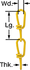 Image of Product. Front orientation. Chain. High-Visibility Double-Loop Chain.