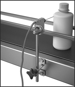 Image of ProductInUse. Front orientation. Contains Border. Conveyor Brackets. Conveyor Sensor and Reflector Brackets.