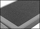 Image of Specification. Rubber-Coated. Front orientation. ZoomedIn view. Contains Border. Rubber-Coated Step. Rolling Platform Ladders.
