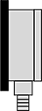 Image of Attribute. Bottom
Connection
(Flange Mount). Front orientation. High-Accuracy Low-Pressure Gauges, Bottom Connection (Flange Mount).