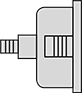 Image of Attribute. Center Back Connection (Panel Mount). Front orientation. Square Panel-Mount Pressure Gauges, Center-Back Connection (Panel Mount).