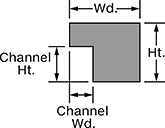 Image of Attribute. Front orientation. Contains Annotated. Gibs, L-Shape.