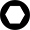 Image of Specification. Hex. Front orientation. For Hex Drives.