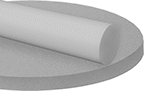 Image of Product. Front orientation. Plastic. Chemical-Resistant PVC Rods.