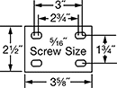 Image of Specification. Front orientation. Contains Annotated. Casters. Cardinal Casters with Rubber Wheels.