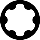 Image of Specification. Front orientation. Black-Oxide Alloy Steel Button Head Torx Screws, 8-32 Thread, 3/8" Long.