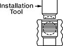Image of Attribute. Front orientation. Installation Tools for Push-In Bore Sealing Plugs.