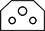 Image of Specification. IEC C5 Socket. Front orientation. For C5 IEC Power Cord Connection.