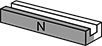 Image of Specification. Magnetized Through Length. Front orientation. Contains Annotated. Magnets. Alnico U-Channel Magnets.