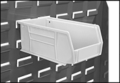 Image of Specification. Front orientation. Contains Border. Bin Racks. Wall-Mount Bin-Box Racks.