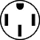 Image of Specification. NEMA 14-50 Plug. Front orientation. NEMA 14-50.