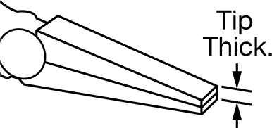 Image of Attribute. Front orientation. Contains Annotated. Locking Pliers, Tight-Clearance, Lever Release, 6-1/2" Overall Length .