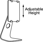 Image of Specification. Front orientation. Contains Annotated. Adjustable Height.