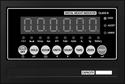 Image of Specification. Display. Front orientation. ZoomedIn view. Scales. Legal-for-Trade Inline Conveyor Scales, Roller Conveyor.