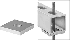 Image of ProductInUse. Front orientation. Contains Inset. Strut Channel Framing and Fittings. Square Strut Channel Washers.