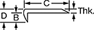 Image of Attribute. Front orientation. Contains Annotated. Aluminum Edge Trim, Style 7.