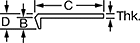 Image of Attribute. Front orientation. Contains Annotated. Aluminum Edge Trim, Style 8.